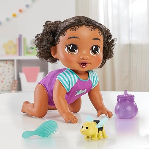Baby Alive Crawl 'n Play Tilly Tinker Electronic Crawling Baby Doll Set, Black Hair, Kids Toys for Girls & Boys 3 Years & Up, 10.75 Inches thumbnail 12