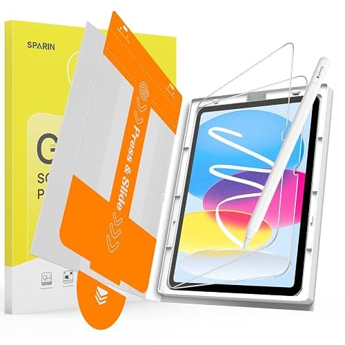 SPARIN 2 Pack Paper Glass Screen Protector for iPad A16 11th/10th Generation (11’’/10.9’’ 2025/2022),Tempered Glass with Easy Alignment Tool, Matte Anti-Glare, Write Like on Paper, Apple Pencil Support - Image 1