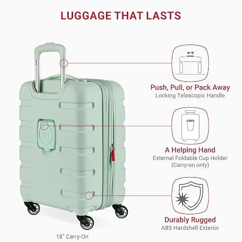 SwissGear 7366 Hardside Expandable Luggage with Spinner Wheels, Clearly Aqua, 3-Piece Set (19/23/27) thumbnail 2