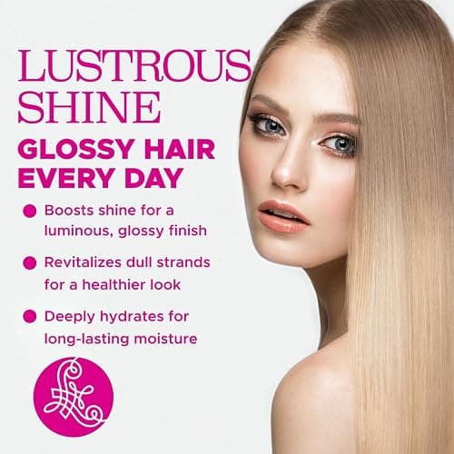 Luseta Glossy Pearl Shampoo and Conditioner Set Smooth & Moisturize, Add Shine and Helps Tame Frizz,Hydrating for Damaged Hair, Detangle,Nourish Strands, Sulfate Free,16.9oz*2 thumbnail 6