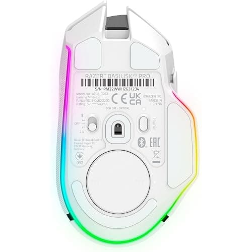 Razer Basilisk V3 Pro Customizable Wireless Gaming Mouse: Fast Optical Switches Gen-3 - HyperScroll Tilt Wheel - Chroma RGB - 11 Programmable Buttons - Focus Pro 30K Optical Sensor - White thumbnail 9