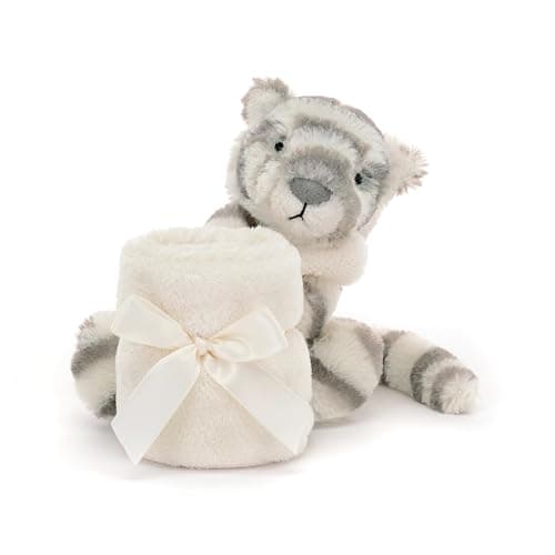 Jellycat Bashful Snow Tiger Soother Stuffed Animal, 13.5 inches- Security Blanket & Lovey for Babies - Baby Gift - Snow Tiger thumbnail 6