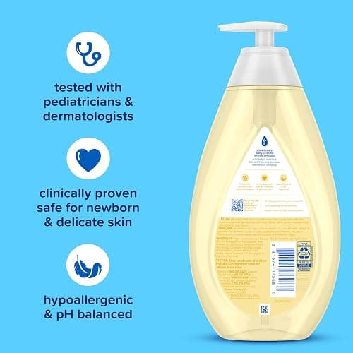 Johnson's Baby Head-To-Toe 2 in 1 Tear Free Wash & Shampoo with Aloe Vera and Vitamin B5, Safe and Gentle for Newborns and Delicate Skin, Hypoallergenic and pH Balanced, 27.1 Fl Oz thumbnail 9