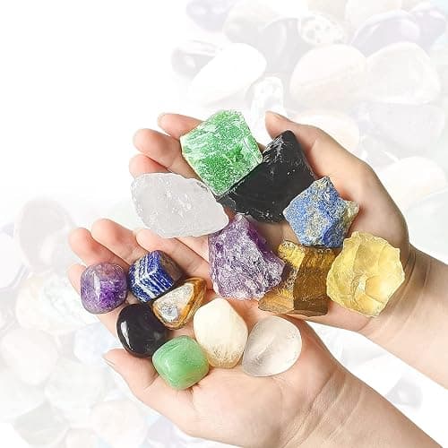 Labradorite Healing Crystal Stones, 1.25-2.0" Large Reiki Healing Gemstones Natural Tumbled Polished Stones for Energy Witchcraft Therapy Meditation thumbnail 6