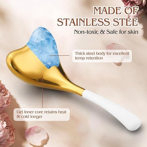 Ice Globes -Facial Skin Care Tools for Women, Cryo Sticks -Unbreakable Stainless Steel and Special Design, Esthetician Supplies Cooling Spa Globes,Mothers Day Gifts for Mom thumbnail 3
