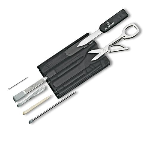 Victorinox Swiss Card Classic, Multitool Kartenmesser, Taschenmesser in Kreditkartenformat, 10 Funktionen, Spitzklinge, Schere, Schwarz thumbnail 3