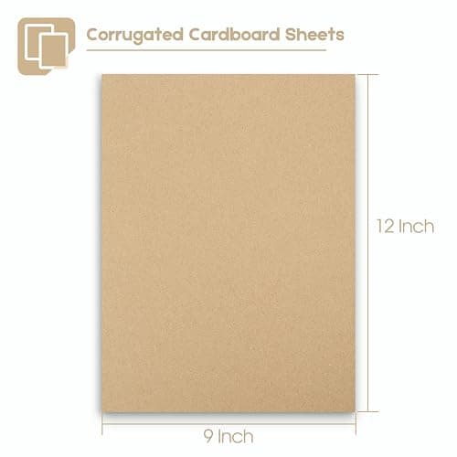 Golden State Art, 10 pack 9x12 Corrugated Cardboard Sheets Cardboard Inserts Flat Cardboard Layer Pads for Packing, Mailing or Art Crafts (1/8" Thick, Brown) thumbnail 2