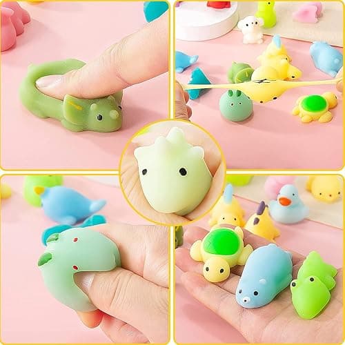 JUAUO 21 Pieces Mini Animal Squishy Pack - Soft Fidget Toys Stress Mochi Squeeze Toys, Kids Childrens Fidget Stress Relief Sensory Toy Party Bags Filler thumbnail 2