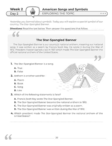 1st Grade Social Studies: Daily Practice Workbook | 20 Weeks of Fun Activities | History | Civic and Government | Geography | Economics | + Video ... Each Question (Social Studies by ArgoPrep) thumbnail 12