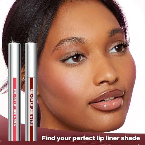 Cilrofelr Peel Off Lip Liner Stain, Long Wear Tattoo Lip Liner with Tweezer, Peel Off Lip Stain with Matte Finish, Long Lasting, Waterproof, Transfer-proof, Highly Pigmented Color (Rose) thumbnail 6