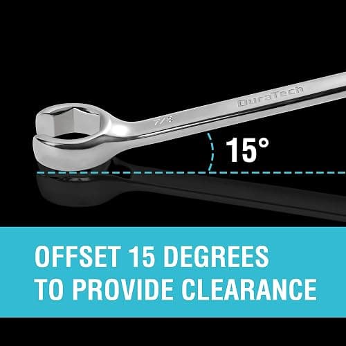 DURATECH Flare Nut Wrench Set, Standard & Metric, 10-Piece, 1/4" to 7/8'' & 9-21mm, CR-V Steel, Organizer Pouch Included thumbnail 6