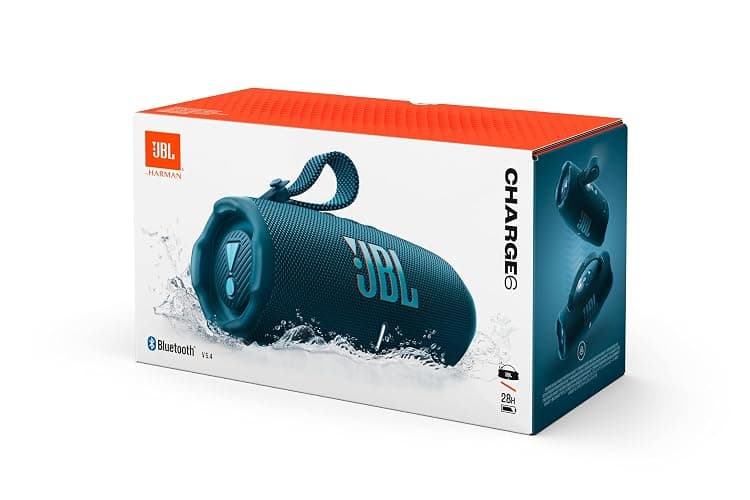 JBL Charge 6, Wireless Portable Bluetooth Speaker, Blue | IP68 Waterproof & Drop-Proof, AI Boost, 28Hrs Playtime, Auracast, Built-in Powerbank, Removable Carrying Strap thumbnail 10