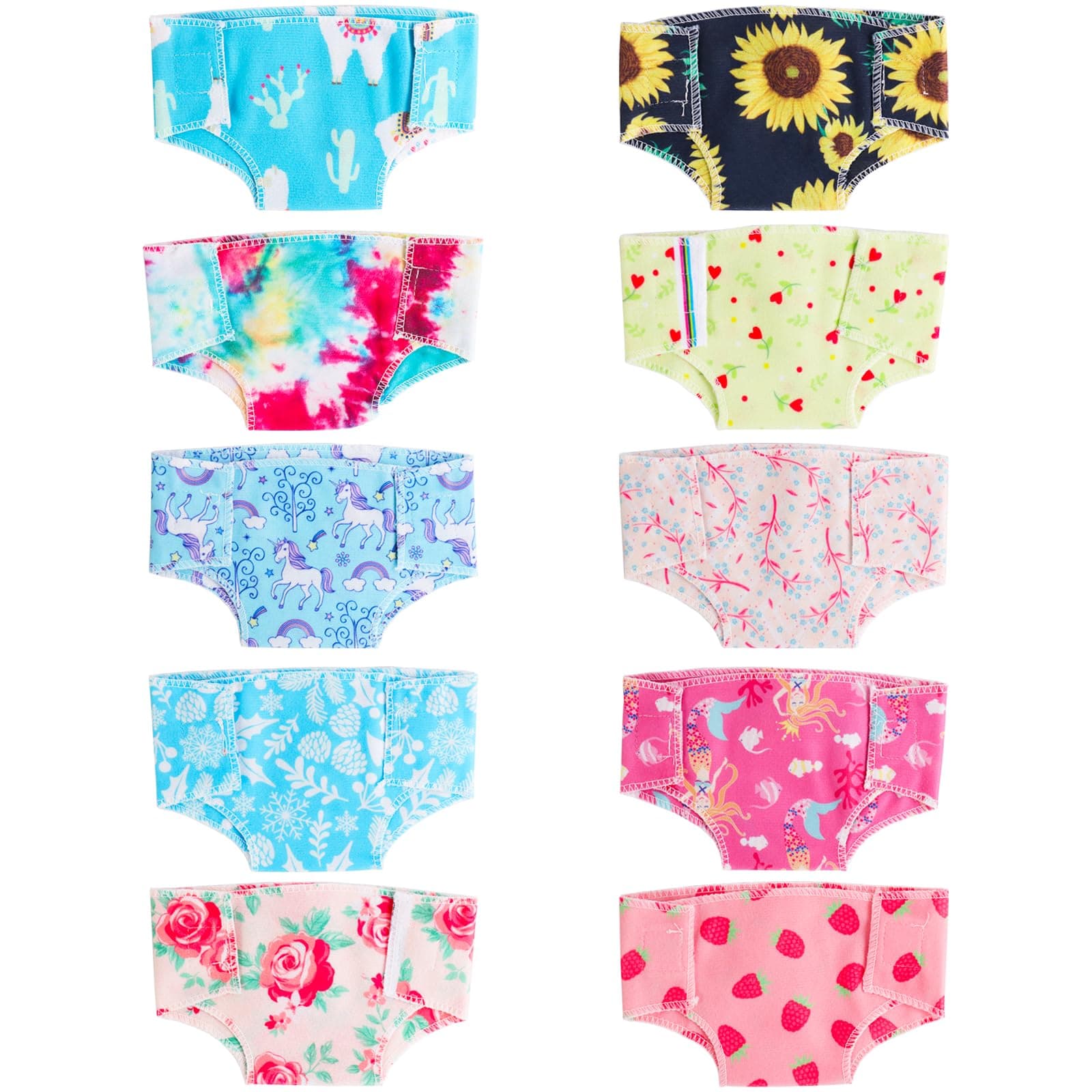 10 Piece Diapers for 14-18 Inch Baby Dolls