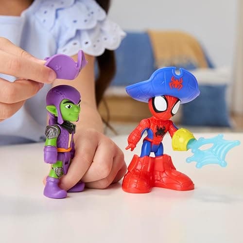 SPIDEY AND HIS AMAZING FRIENDS Marvel Water-Webs Webs Ahoy Bubble Pirate Ship Toy, 3-Inch Action Figures & Boat Playset, Super Hero Toys,, Ages 3+ thumbnail 2
