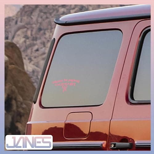 JANES Please Be Patient Im Just A Girl Decal, UV DTF Transfer Car Decal, Car Window Stickers, Coquette Bow Pink Car Decals for Truck Window, Funny Trendy Car Decals for Girls Women thumbnail 3