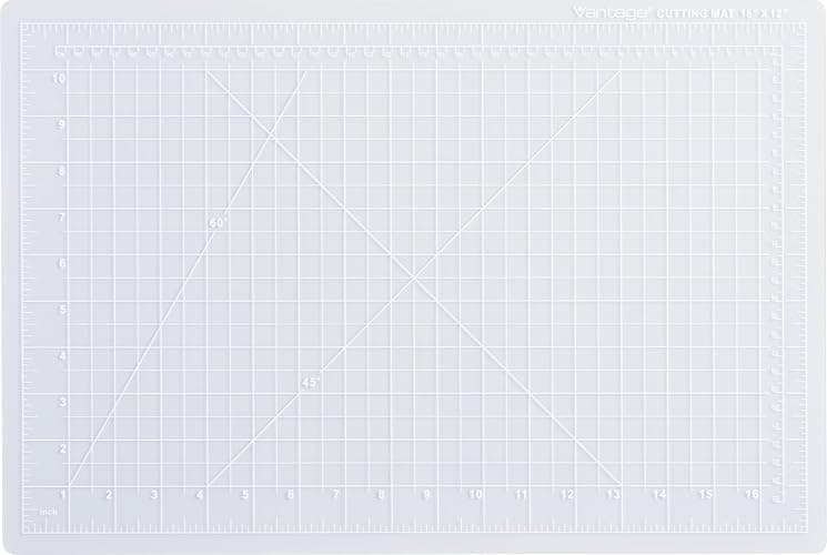 Dahle Vantage 10681 See-Through Premium Self-Healing Cutting Mat, 12"x18", 1/2" Grid, 5 Layers for Max Healing, Perfect for Crafts & Sewing, Clear - Image 1