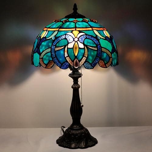 ZJART Tiffany Table Lamp 12X12X19 Inch Green Brown Jewelry Baroque thumbnail 8