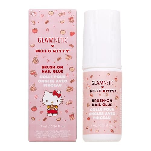 Hello Kitty™ x Glamnetic Super Strong Brush On Nail Glue | Brush Tip Applicator, Mess Free, Travel Friendly, Vegan | Durable & Long-Lasting | .24 fl. oz. - Image 1