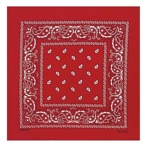 MDSTYLE 100% Cotton Bandana for Men & Women 22" x 22" Paisley Pattern Handkerchief Headband Scarf thumbnail 3