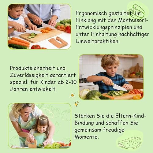 Kindermesser,8-teiliges Spielzeug Sets,Montessori Messer für Kindermesser ab 2 Jahren, Kinder sicheres Lernmesser,Lernspielzeug für die frühkindliche Förderung,Geschenk für kleine Köche(Fisch) thumbnail 7