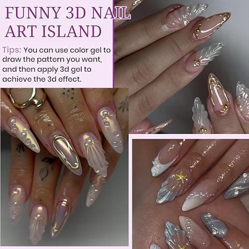 3D Nail Sculpting Gel, 15ML Solid Rhinestone Glue Nails Art, Non Stick False Nails Extension Gels for Carving Patterns, UV LED Builder Blooming Gels Nail Polish Super Adhesive, for Girls & Women thumbnail 6