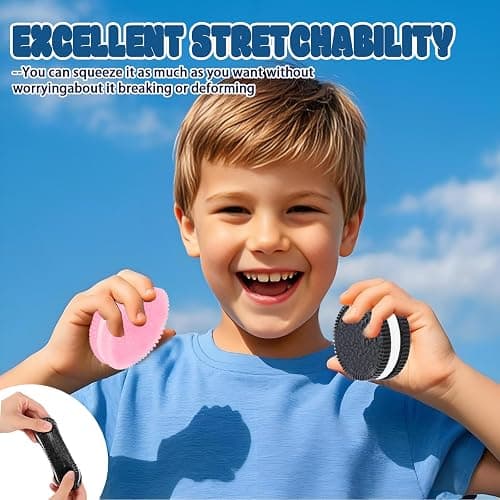 Handmade Silicone Stress Relief Squishy Toy,Stress Relief Toys,Funny Stress Reliefs Toy,Ultra Soft Decompression Venting Toys,Suitable for Relieving(Black) thumbnail 5