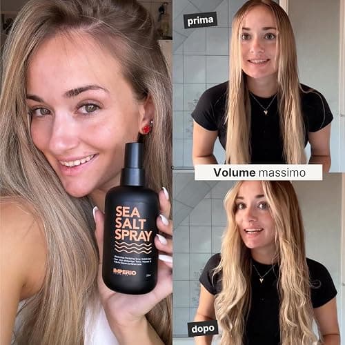 IMPERIO Sea Salt Spray - 250ml Premium Sale Marino per Capelli Più Folti e Texture Stabile - Perfette Beach Waves, Più Volume e Presa Grazie alla Potenza del Mare - Unisex Profumo thumbnail 14