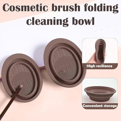 GZIXBDA Makeup Brush Set, 48Pcs Makeup Tool Set Premium Synthetic Foundation Concealers Powder Eye Shadows Makeup Brushes Kit for for Beginner Professional, Brown thumbnail 6