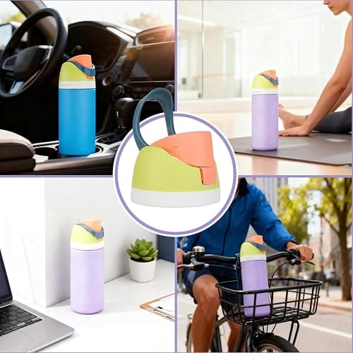 Replacement Lid for Owala Freesip, Compatible with Owala Cup 16oz 24oz 32oz 40oz, Leakproof One Button Replacement Cap for Top Accessories, BPA Free thumbnail 6