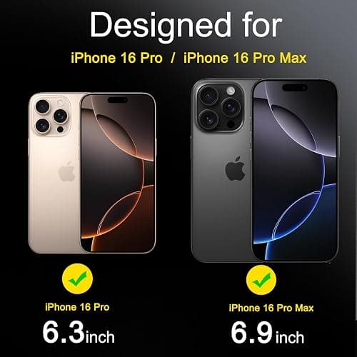 Ferilinso 6 Pack Camera Lens Protector for iPhone 16 Pro Max/iPhone 16 Pro [Phone Case Friendly], Accessories Camera Screen Protector Tempered Glass thumbnail 2