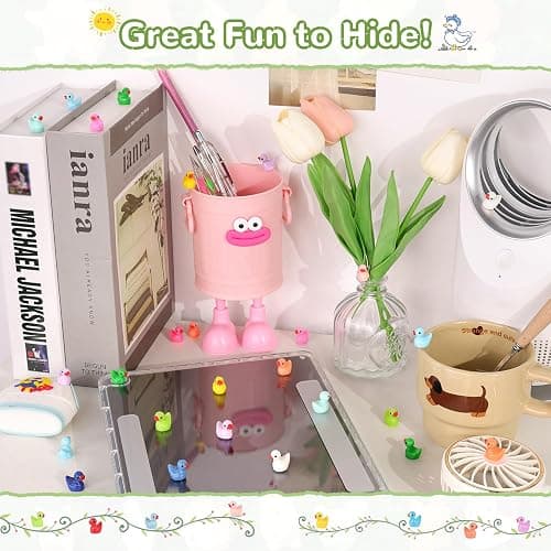 TINKRSTUFF 200PCS Mini Resin Animals Cute Tiny Ducks,Miniature Duck Figures to Hide,Little Animal Small Figurines Bulk for Topper Desk Garden Dollhouse Landscape Aquarium Ornaments DIY Crafts & Decor thumbnail 6