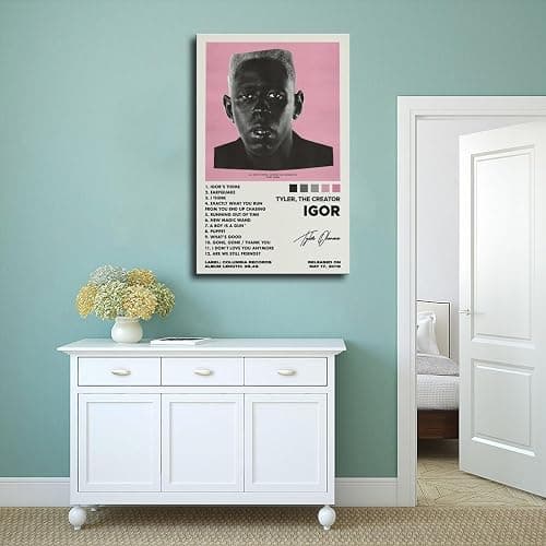Tyler, The Creator Igor Music Album Cover Signed Dormitory Bedroom Wall Art Deco Poster Poster Wall Art Decor Print Picture Paintings for Living Room Bedroom Decoration Style:Unframe 08x12inch(20x30cm thumbnail 4