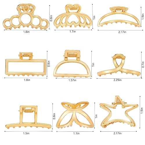 CWJCYTNSN Small Gold Hair Clips, 10Pcs Metal Hair Claw Clips for Women Thick Thin Hair, Non-Slip Hair Clips for Women and Girls, Strong Hold Hair Accessories thumbnail 6