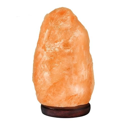 Crystal Hideaway Himalayan Salt Lamp Natural Pink Salt Lamp (ETL Certified) Night Light with Dimmer Switch Cord and Wood Base for Home Décor (6 Inches) thumbnail 7