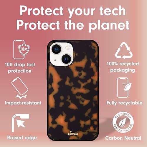 Sonix Case for iPhone 15 Plus, iPhone 14 Plus | Compatible with MagSafe | 10ft Drop Tested | Tortoiseshell | Brown Tort thumbnail 4