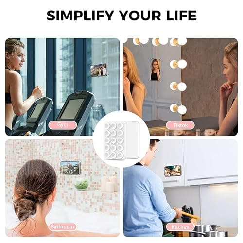 AHASTYLE Silicone Magnetic Suction Phone Case Stand for iPhone 17/16/15/14/13/12 Series, for iPhone MagSafe Phone Case, Mirror Shower Phone Holder, for TikTok Videos and Selfies thumbnail 5
