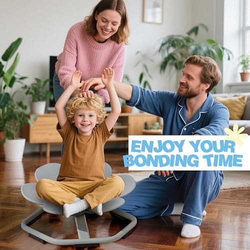 Chidiam Blumenförmiger Sensorischer Drehstuhl für Kinder,Therapiestuhl für Autismus & ADHS Balance -Sitz mit 360° Rotation Förderung von Koordination thumbnail 7