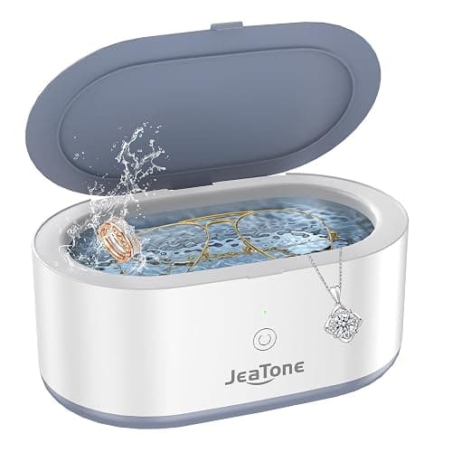 JeaTone 46KHz Nettoyeur Ultrasons Professionnel 600ml Bac Ultrasons Portable pour Le Nettoyage Profond de Bijoux, Lunettes, Montres, Attelles Dentaires, Dentier, Têtes de Rasoir et Pièces de Monnaie - Image 1