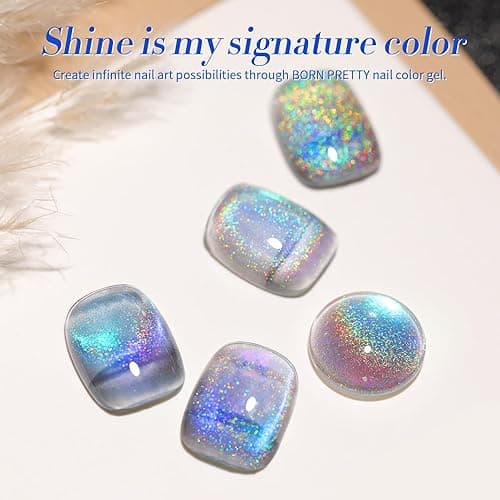 Born Pretty 9D Cat Magnetic Eye Gel Nail Polish Holographic Rainbow Gel Polish Blue Purple Soak Off U V LED Gel Polish Nail Art Design Manicure Salon DIY Home 15ML thumbnail 10
