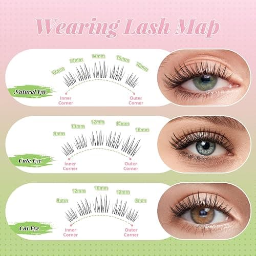 KEYYOU Natural Lash Clusters Kit Aurora Wispy Lash Extension Kit C Curl | Untra-Thin 0.03mm Clear Band,Poke-Free Comfort, Featherlight Fibers, Seamless Mascara Look,Eyelash extension Kit,8-16mm thumbnail 4