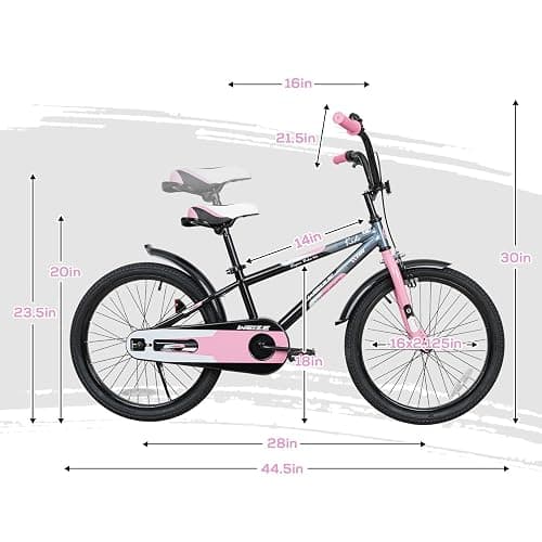 WEIZE Kids Bike, 16 20 Inch Children Bicycle for Boys & Girls Ages 4-12 Years Old, Rider Height 41-62 Inch, Adjustable Seat & Handlebars, Coaster Brake, Multiple Color Options thumbnail 7
