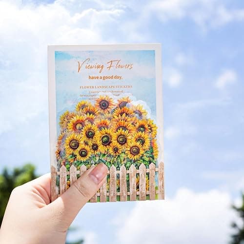 AurriiLeaf Viewing Flowers PET Sticker Set, 120PCS Floral Ephemera for Scrapbooking, Journaling, Crafting, DIY Projects, Diaries, and Art Supplies thumbnail 7