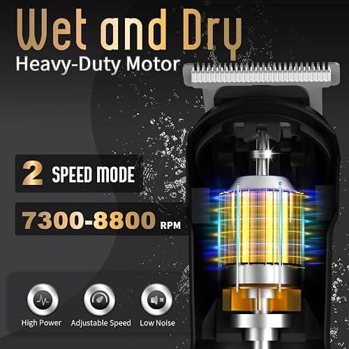 Ufree Beard Trimmer for Men, Waterproof Electric Razor for Nose, Body, Face & Mustache, Cordless Hair Clippers Shavers Grooming Kit, Gifts for Men Husband Father thumbnail 5