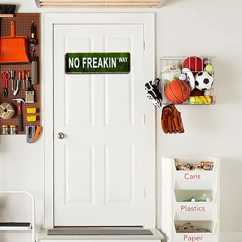 HK Studio 420 Decorations, No Freakin' Way, Street Signs - 420 Decor, Street Signs for Bedroom 6" x 15" thumbnail 5