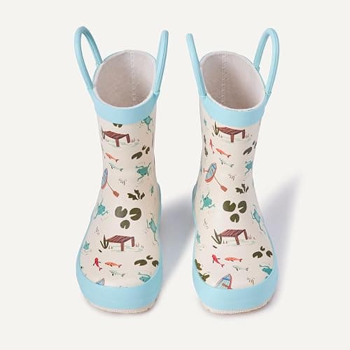 Amazon Essentials x Sofia Grainge Unisex Toddlers' Waterproof Rubber Rain Boots thumbnail 5