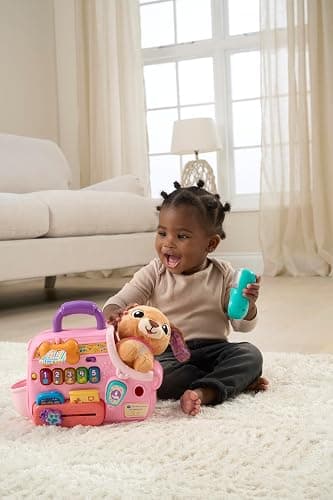 VTech Baby Cutie Puppy Carrier, Interactive Role-Play Toy with 6 Accessories, Light-up Buttons with Music, Sounds & Phrases, Gift for Babies 9, 18, 24 months + thumbnail 6