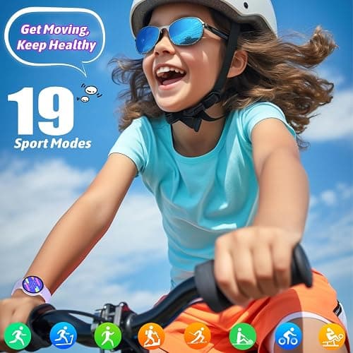 JOYELE Smart Watch for Kids Boy Girl, No Phone Needed Kids Watch Waterproof with 19 Sport Modes, Pedometer, Sleep Monitor, Kids Watch for Girls Boys 6-16 Birthday Gifts Toy Gift (Purple) thumbnail 3