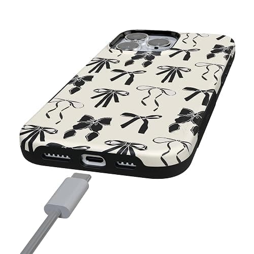 Casely iPhone 16 Pro Case | Goth Girlie | Black Bows Coquette | Compatible with MagSafe | Bold Protective Case Design thumbnail 6