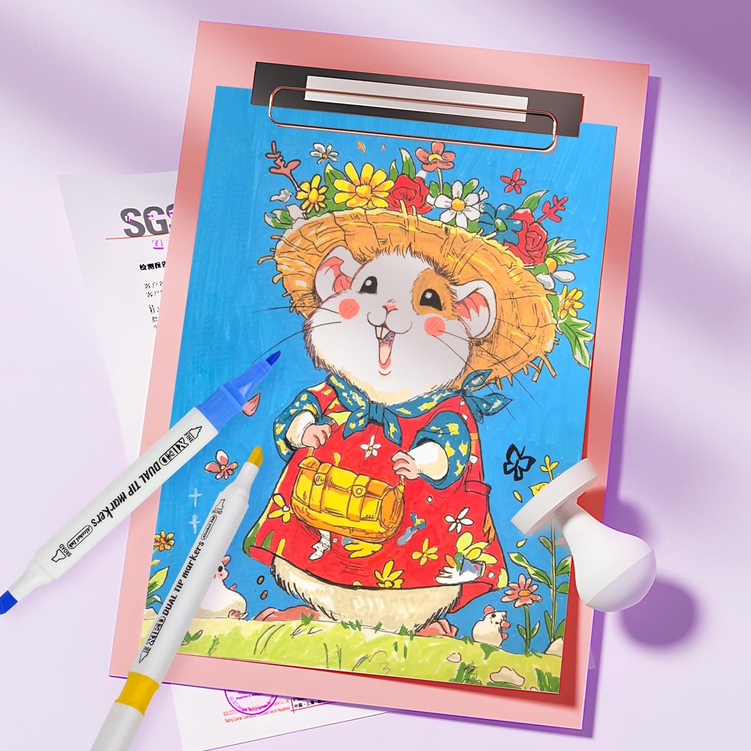 168 Colors Alcohol Markers, Double-Sided Alcohol Markers, Quick Dry Highlighters, Set Perfect for Adults, Artists & Students for Coloring and Drawing (Fine & Wide) thumbnail 7