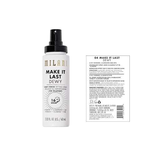Milani Make It Dewy Setting Spray 3 in 1- Hydrate + Illuminate + Set (2.03 Fl. Oz.) Makeup Finishing Spray - Makeup Primer & Hydrating Setting Spray thumbnail 2